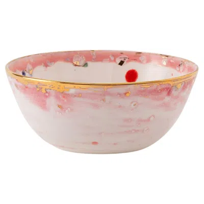 Pre-owned Coralla Maiuri Set Of 2 Palm Beach Fruit Bowls In Gold