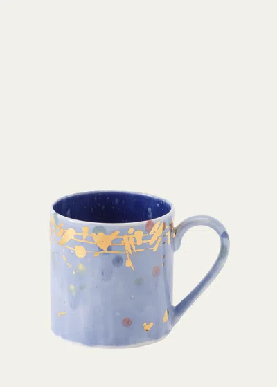 Coralla Maiuri Villa Borghese Apollo Bianco Mug, 18 oz In Blue