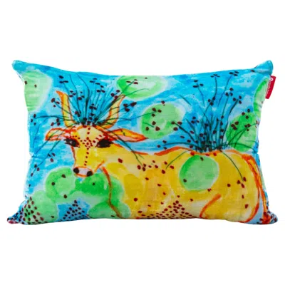 Pre-owned Coralla Maiuri Yellow Cow Cushion