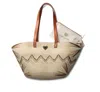 Corazon Playero Isabella Palm Tote Bag In Beige In Sand