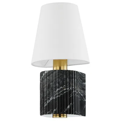 Corbett Aden Vintage Brass 1 Light Sconce In Black