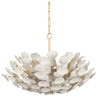 Corbett Aimi 32" Wide Vintage Gold Leaf Chandelier