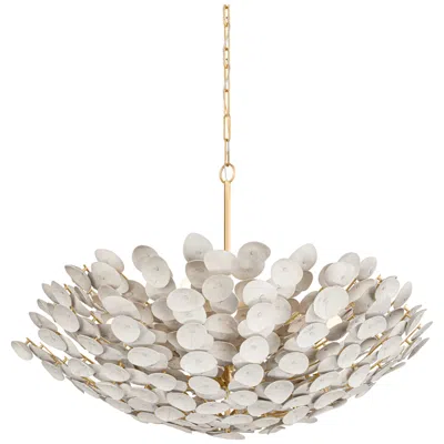 Corbett Aimi 48 1/2"w Gold Leaf And White Shells Chandelier