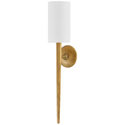 Corbett Anthia Vintage Brass 1 Light Sconce In White