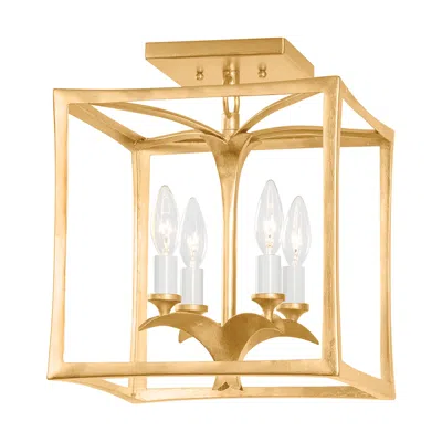 Corbett Bergamo 4 Light Flush Mount In Gold