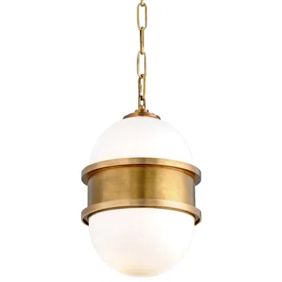 Corbett Broomley 10" Wide Vintage Brass Mini Pendant