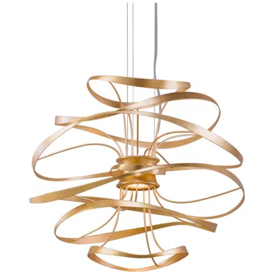 Corbett Calligraphy 18" Wide Gold Leaf Led Pendant Lighting