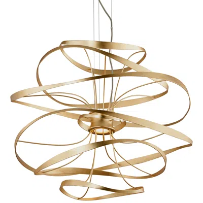 Corbett Calligraphy 34" Gold Leaf Led Ribbon Pendant Light