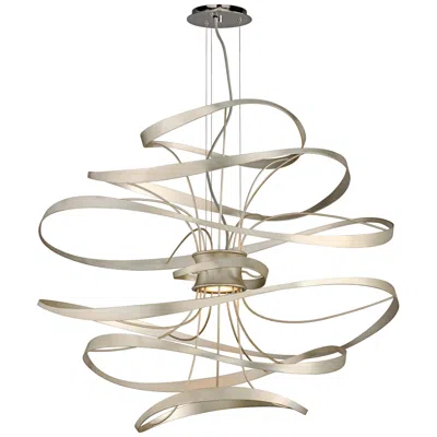 Corbett Calligraphy 34" Wide Silver Leaf Modern Led Pendant Light
