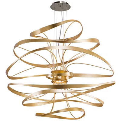 Corbett Calligraphy 42" Wide Gold Leaf Led Pendant Light