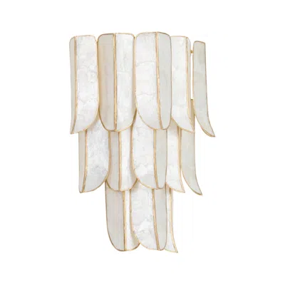 Corbett Cartagena 17 1/4" High Vintage Gold Leaf Wall Sconce