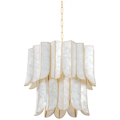 Corbett Cartagena 22 3/4" Wide Vintage Gold Leaf 7-light Chandelier