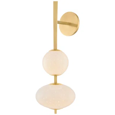 Corbett Charoite Wall Sconce 8.25 Inch In Vintage Brass