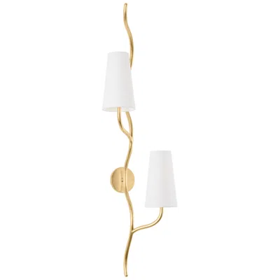Corbett Cortona 2 Light Wall Sconce In White