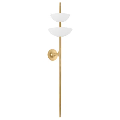 Corbett Evander Wall Sconce 11.5 Inch In Vintage Gold Leaf/gesso White