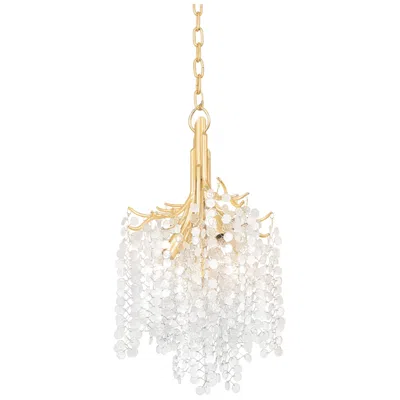 Corbett Genoa 14 1/2" Wide Gold Leaf Glass Chandelier