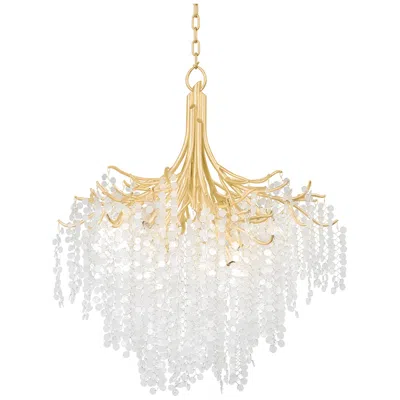 Corbett Genoa 32 1/4" Wide Gold Leaf 9-light Chandelier
