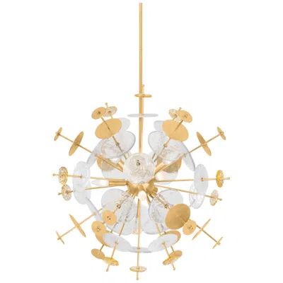 Corbett Gleason 28 1/2"w Vintage Gold 9-light Sputnik Chandelier