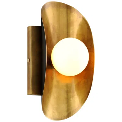 Corbett Hopper 10" High Vintage Brass Wall Sconce