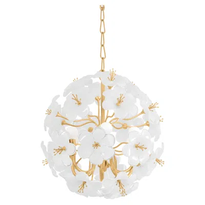 Corbett Hygea 20" Wide Gold Leaf Flower Chandelier