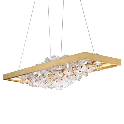 Corbett Jasmine 60"w Gold Led Floral Kitchen Island Light Pendant