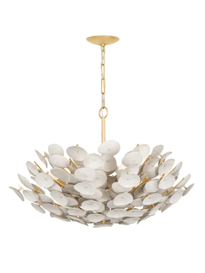 Corbett Lighting Aimi 9-light Chandelier In Vintage Gold Leaf Coco Shell