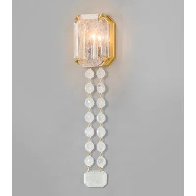 Corbett Lighting Alibi 1-light Wall Sconce In Clear,transparent Glass;feuille D'or;gold Leaf