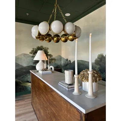 Corbett Lighting Althea 12 Light Chandelier In Vintage Polished Brass