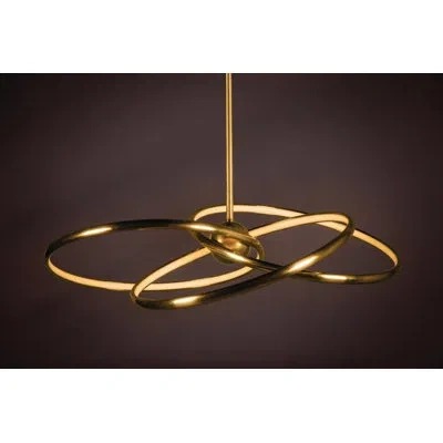 Corbett Lighting Alula 3 Light Chandelier In Gold