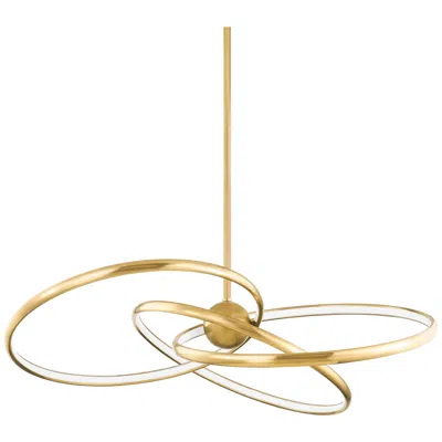 Corbett Lighting Alula 42in 3 Light Vintage Brass Chandelier
