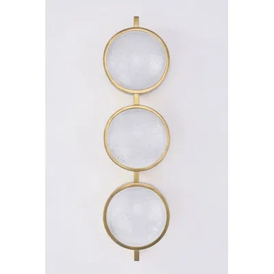 Corbett Lighting Ansonia 3 Light Wall Sconce In Antique Brass
