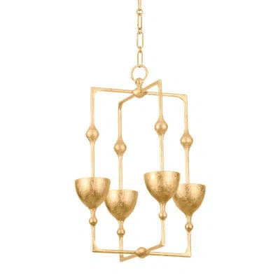 Corbett Lighting Antalya 4 Light Lantern In Vintage Gold Leaf