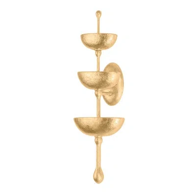 Corbett Lighting Aura 6 Light Wall Sconce In Vintage Gold Leaf