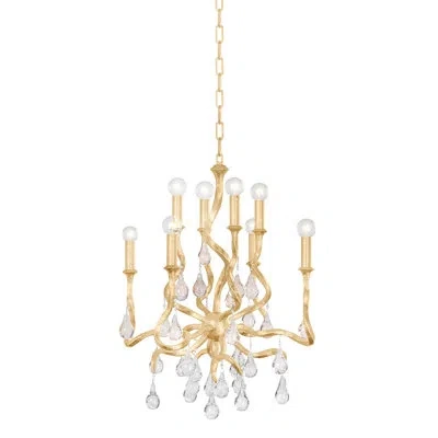 Corbett Lighting Aveline 8 Light Chandelier In Gold Leaf