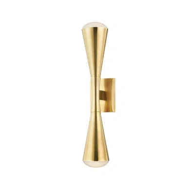 Corbett Lighting Barcelona 2 Light Wall Sconce By  In Vintage Brass