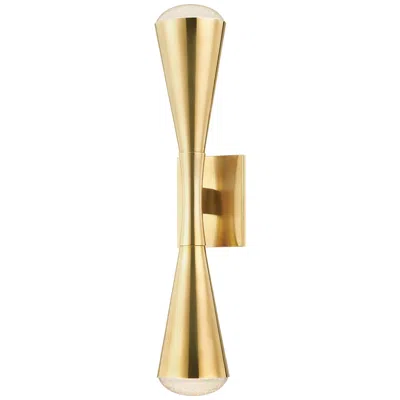 Corbett Lighting  Barcelona 4.25" 2 Lt. Vintage Brass Wall Sconce