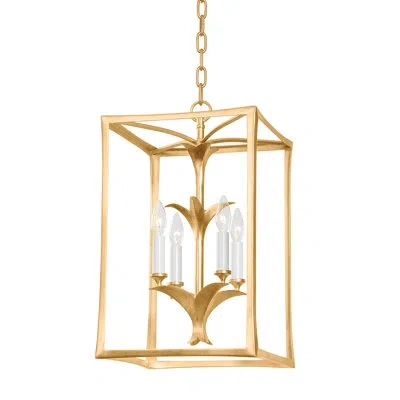 Corbett Lighting Bergamo Lantern In Vintage Gold Leaf