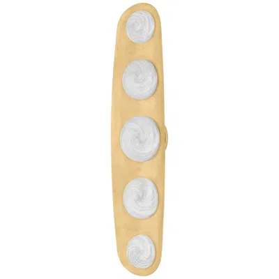 Corbett Lighting  Bezel 7" 5 Lt. Vintage Brass Wall Sconce