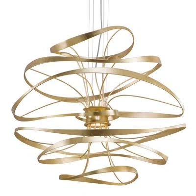 Corbett Lighting Calligraphy 2 Light Chandelier In Stainless Steel