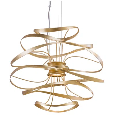 Corbett Lighting Calligraphy 26" Wide Gold Leaf 2lt Pendant