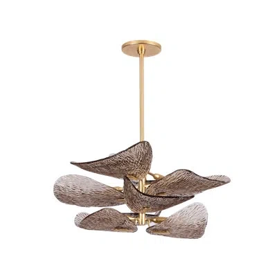 Corbett Lighting Cardiff Semi Flush In Vintage Gold Leaf