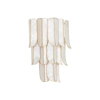 Corbett Lighting Cartagena 3 Light Wall Sconce In Feuille D'or Rétro;vintage Gold Leaf