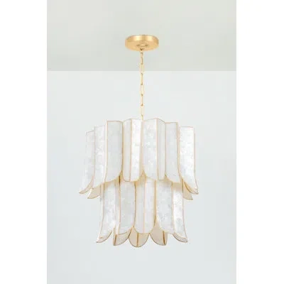 Corbett Lighting Cartagena 7 Light Chandelier In Vintage Gold Leaf