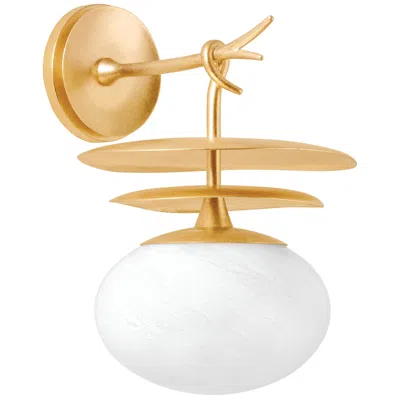 Corbett Lighting Ceylon 9.5" 1 Lt. Vintage Gold Leaf Wall Sconce