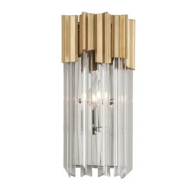 Corbett Lighting Charisma 1 Light Wall Sconce In Feuille D'or Et Acier Inoxydable Poli;go