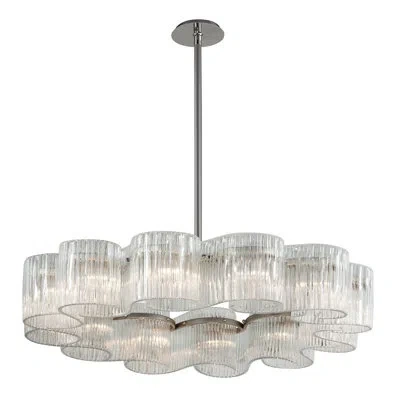 Corbett Lighting Circo 12 Light Chandelier In Warm Silver Leaf