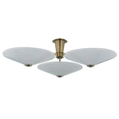 Corbett Lighting Cologne Flush Mount In Vintage Brass