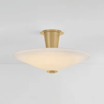 Corbett Lighting Cologne Flush Mount In Vintage Brass