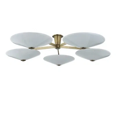 Corbett Lighting Cologne Flush Mount In Vintage Brass