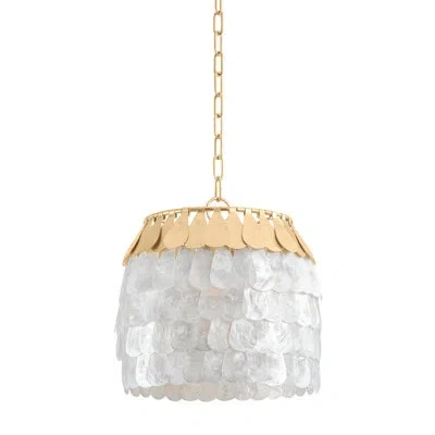 Corbett Lighting Coralie 1 Light Pendant In Vintage Gold Leaf